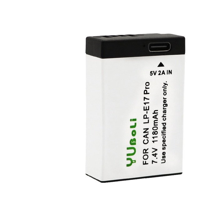 New TYPE-C Charger Lp-e17 Lpe17 LP E171180mah Pro Full Decoded Battery for Rp77d Rebel T6i 750d T6s 760d T7i 800d Kiss X9i M3 M5