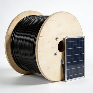 Câble de connexion solaire CC, conducteur en cuivre, isolation XLPE, 1500V nominal, monobrin 1*25mm, modèle PV1-F pour systèmes photovoltaïques - Product Image 2