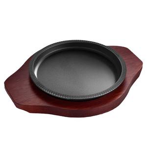 <span class=keywords><strong>Pentole</strong></span> commerciali in ghisa in ghisa piastra frizzante Base in legno casa barbecue <span class=keywords><strong>servizio</strong></span> cucina - Product Image 1