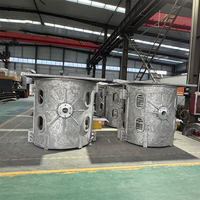 Fourneau de fusion à induction industriel en métal de 2500 degrés, 100 kg, 5 kW, double régénération pour l'acier inoxydable et les canettes en aluminium