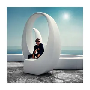 Arched Curved Seats Arch Chair Large Furniture Outdoor Weather Proof Seating Modern Decoration Bench For Sales