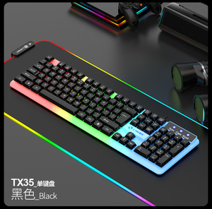 Set de Teclado y Ratón para Juegos con Cable, Retroiluminación RGB, Sensación Mecánica, Teclas Suspendidas, Teclado Impermeable para PC, Jugadores y Laptops - Product Image 4