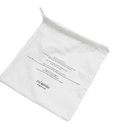 Sac en coton mousseline blanc uni personnalisé avec cordon de serrage