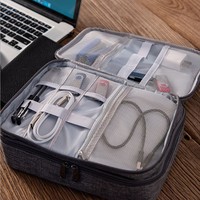 Organisateur de câbles de données de voyage sac de rangement sac de rangement de fils d'écouteurs USB numériques sac de rangement de fils