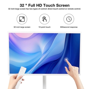 Cámara Interior Inalámbrica Inteligente Android de 32 Pulgadas con Pantalla Táctil Integrada, Resolución <span class=keywords><strong>Full</strong></span> <span class=keywords><strong>HD</strong></span>, Soporte de Animación de Texto y Batería de Larga Duración - Product Image 1