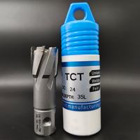 RJTOOLS Fraise annulaire TCT 12-100mm à queue Weldon, en carbure de tungstène haute dureté, pour matériaux durs