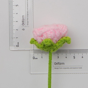 Nouveau créatif multicolore 3.5cm unique Crochet <span class=keywords><strong>laine</strong></span> tricoté fleur ornement bulle Rose Bouquet pour l'obtention du diplôme Halloween - Product Image 6