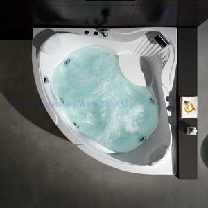 <span class=keywords><strong>Baignoire</strong></span> Balnéo d'Angle pour Couples, <span class=keywords><strong>Baignoire</strong></span> en Acrylique avec Jets d'Air à Bulles pour Salle de Bain, Forme Cœur Ronde, <span class=keywords><strong>Baignoire</strong></span> Hydromassante - Product Image 4