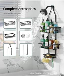 Salle de bain <span class=keywords><strong>douche</strong></span> Caddy support de rangement <span class=keywords><strong>pour</strong></span> salle de <span class=keywords><strong>douche</strong></span> étagère murale pas de perçage requis organisateur de <span class=keywords><strong>douche</strong></span> <span class=keywords><strong>porte</strong></span>-<span class=keywords><strong>savon</strong></span> - Product Image 4