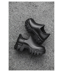 Chaussures en cuir véritable pour hommes, style britannique, tendance, formelles, à lacets, bout pointu, Derby, mariage, automne, motif uni, confort - Product Image 2