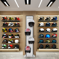 Présentoir de Sécurité pour Casque de Moto en Métal Thermolaqué, Support Simple pour Casque, Personnalisable pour Magasin
