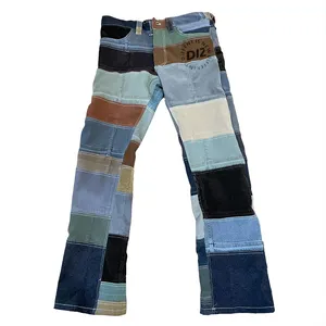 Diznew Trung Quốc nhà máy bán buôn thời trang mới trên tất cả các in ấn dài thẳng quần jeans người đàn ông