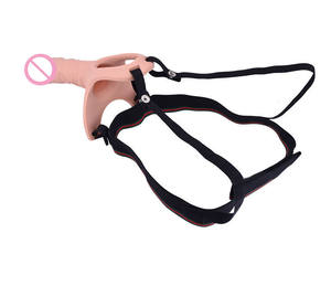 Dildo Strap-On Pria Silikon Berongga <span class=keywords><strong>Penis</strong></span> Buatan Pembesar <span class=keywords><strong>Penis</strong></span> Mainan Seks Lembut untuk Digunakan - Product Image 3