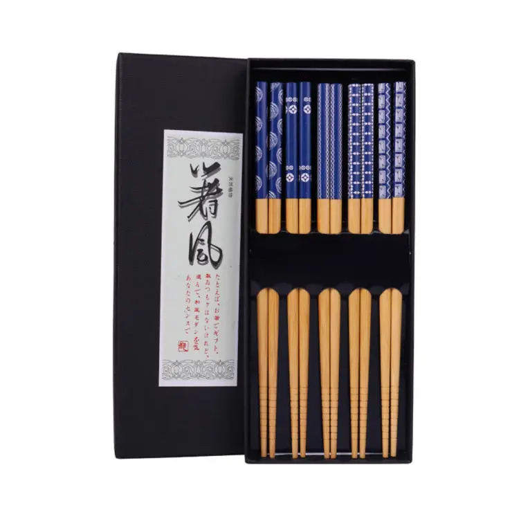 Impresión de logotipo personalizado palillos de bambú regalo japonés personalizado reutilizable de madera los niños personales de alimentos palillos