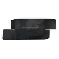 Boîte cosmétique pliable en carton avec impression de logo personnalisée en gros, emballage de maquillage écologique, boîte en papier de luxe noire