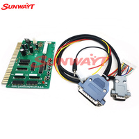 SUNWAYT SW-PS2 Placa Convertidora Jamma para PC, Interfaz de 28 Pines, USB PC2JAMMA VGA Verde, Cables y Conectores para Placa Base de Consola de Juegos 5V/12V