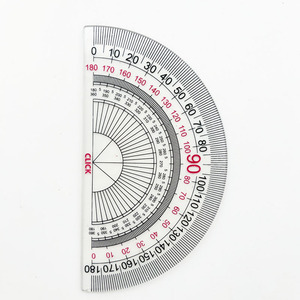 Venta Directa de Fábrica, Transportador Semicircular Transparente y Duradero de 0-180 Grados para Estudiantes - Product Image 1