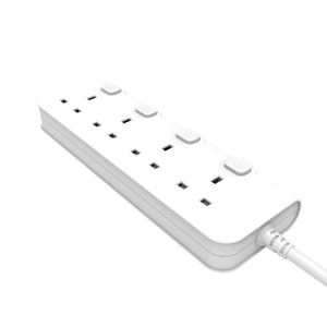 Certifié UKCA 4 prises British UK Type prise de câble d'extension OEM personnalisé <span class=keywords><strong>prix</strong></span> usine multiprise avec fil VED 3G1.25mm2 - Product Image 1