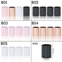 4 pièces Mini boîte à fleurs ronde papier emballage étui câlin seau cadeau boîte de rangement mariage fleuriste Bouquet Vase remplacement emballage boîte