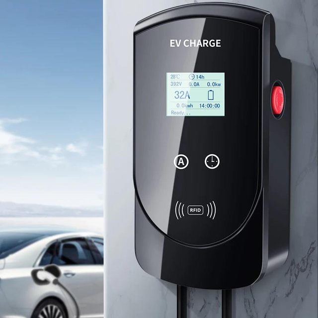 TUV CE Certified 7kw3 2A Type 2 EV Charger IEC62196-2 Mode 3 AC Charging Station