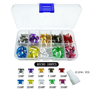 Fusibles para Automóvil 2A 3A 5A 7.5A 10A 15A 20A 25A 30A 35A, Mini, Micro, Estándar, Medianos y Grandes, Kit de Fusibles de Cuchilla - Product Image 4