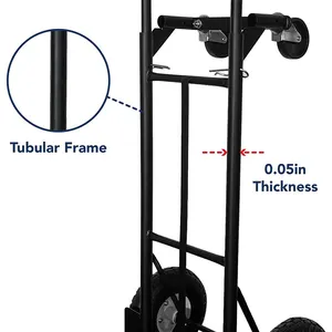 Jh-mech yardımcı kamyon Dolly son 800-Lb kapasiteli ağır çelik el arabası arabası