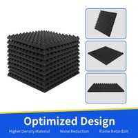 Panneaux insonorisants en mousse pyramidale professionnels de 4 pouces, super épais, haute densité, éponge absorbante du son pour caisson de basses