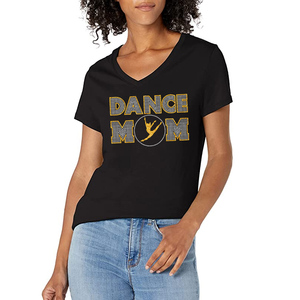 Transfert thermocollant en strass silhouette de danseuse pour T-shirt DIY, cadeau pour maman - Product Image 1