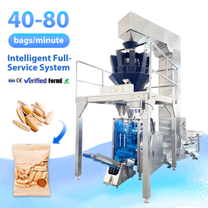 เครื่องบรรจุภัณฑ์แบบ VFFS ความเร็วสูงสำหรับขนมขบเคี้ยว เมล็ดแตงโม ถั่วลิสง ข้าว และอาหารอื่นๆ พร้อมระบบชั่งน้ำหนักแบบหลายหัว - Product Image 1
