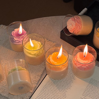 Handgefertigte Pfingstrosenförmige Duftkerze im Becher Langanhaltender Duft Kerzenhalter Ornament Festtagsgeschenk