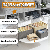 Boîte de rangement pliable en tissu pour vêtements, jeans et pantalons, organiseur de tiroir de placard pliable, cube de rangement