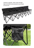 Banc Pliant Extérieur OEM Portable en Tissu Oxford, Chaise Longue de Camping, Jardin et Plage, 3, 4 ou 6 Places pour Sports de Football
