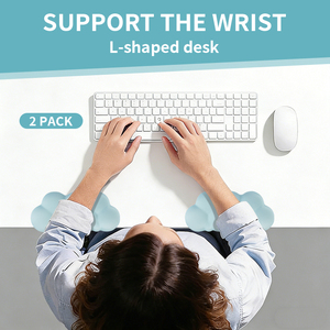 Alfombrilla de Ratón Ergonómica Personalizada con Base de PORON, Protectores de Esquinas Antideslizantes en Forma de L, con Reposamuñecas para Teclado con Memoria, para Juegos y Oficina - Product Image 2