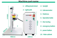 MINI Machine de marquage sur lunettes, 2 pièces, MINI Machine Portable de gravure Laser à Fiber, miroirs, étui de verres, marquage Laser