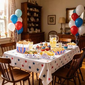 Vassoi di Carta Patriottici <span class=keywords><strong>USA</strong></span> Rossi Bianchi e Blu per il 4 Luglio, Scatole Monouso per Snack, Pollo Fritto e Patatine Fritte per Feste del Giorno dell'Indipendenza - Product Image 3