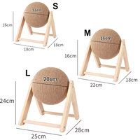 Planche à gratter durable pour chat Jouet en bois pour chat avec griffe de meulage pour lapin Corde de chanvre Support d'escalade Fournitures pour animaux de compagnie pour chats