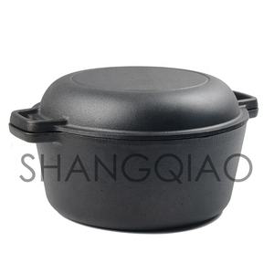 <span class=keywords><strong>Four</strong></span> Double néerlandais <span class=keywords><strong>en</strong></span> <span class=keywords><strong>fonte</strong></span> pré-assaisonnée, ensemble de couvercles à brochettes, casseroles, 2 pièces - Product Image 5