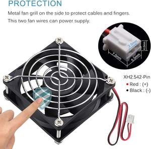 Ventilador sin escobillas con dos rodamientos de bolas 8025 80x80x25mm 12V 24V 48V Ventilador axial de alta Cfm Dc de refrigeración - Product Image 6