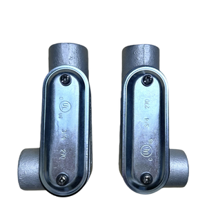 Corpo per condotti LeaderFul LR Tipo Form <span class=keywords><strong>7</strong></span> Modello LR47 1 1/4" in ghisa grigia resistente alla corrosione per tiraggio condotti elettrici - Product Image 4