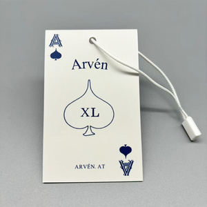 Cartes de poker personnalisées à la mode avec logo pour étiquettes de vêtements - Product Image 4