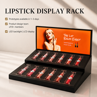 Présentoir de Comptoir de Maquillage en Acrylique Personnalisé OEM ODM pour Rouge à Lèvres et Gloss à Lèvres à Niveaux