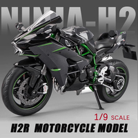Modelo de Motocicleta H2R a Escala 1:9, de Aleación Fundida a Presión, Suministro al por Mayor, Colección Exquisita de Motocicletas Metálicas para Distribuidores
