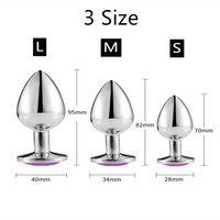 Plug anal en métal petit grand énorme sex toy anal en métal amour bijoux mais godemichet anal