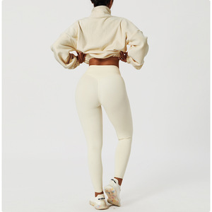 Manteaux décontractés pour femmes avec logo personnalisé, col ample, vêtements pour femmes, couleur unie, chauds, sweats <span class=keywords><strong>à</strong></span> <span class=keywords><strong>capuche</strong></span> modestes pour femmes - Product Image 2
