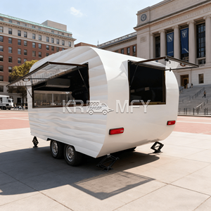 Remorque mobile de bar à bubble tea en fibre de verre, remorques de concession, chariot de vente de hot-dogs, camion de restauration avec fenêtre de service commerciale - Product Image 6