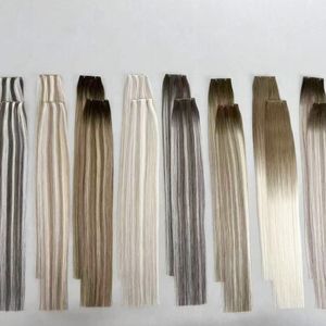 Extensiones <span class=keywords><strong>de</strong></span> Cabello Genius Weft, Cabello Virgen Ruso Liso <span class=keywords><strong>de</strong></span> 18 Pulgadas, Extensiones <span class=keywords><strong>de</strong></span> Cabello Humano Genius Weft Invisibles - Product Image 4