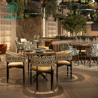 Vintage Hochwertige Kommerzielle Runde Holz-Halbkreis-Sitzbank Samt-Kaffeehaus-Restaurant-Tisch und Stuhl Möbel Sofa