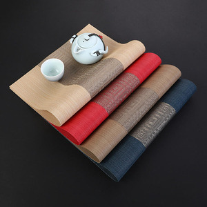 Woven PVC Tea Mat Water Resistant <strong>Table</strong> <strong>Runner</strong> <strong>Placemat</strong> for Gongfu Tea Ceremony Matcha Set Cafe <strong>Table</strong> Protection Supply - Product Image 6
