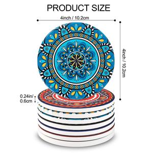 JIAYI в богемном стиле, впитывающая керамическая подставка для ресторанного кухонного стола, защитный коврик для всех видов чашек для напитков - Product Image 6