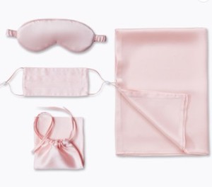 Oem & ODM tùy chỉnh sang trọng Comforter đẹp Shinny cô gái phụ nữ Mặt nạ Mắt Lụa scrunchies lụa gối bộ - Product Image 3